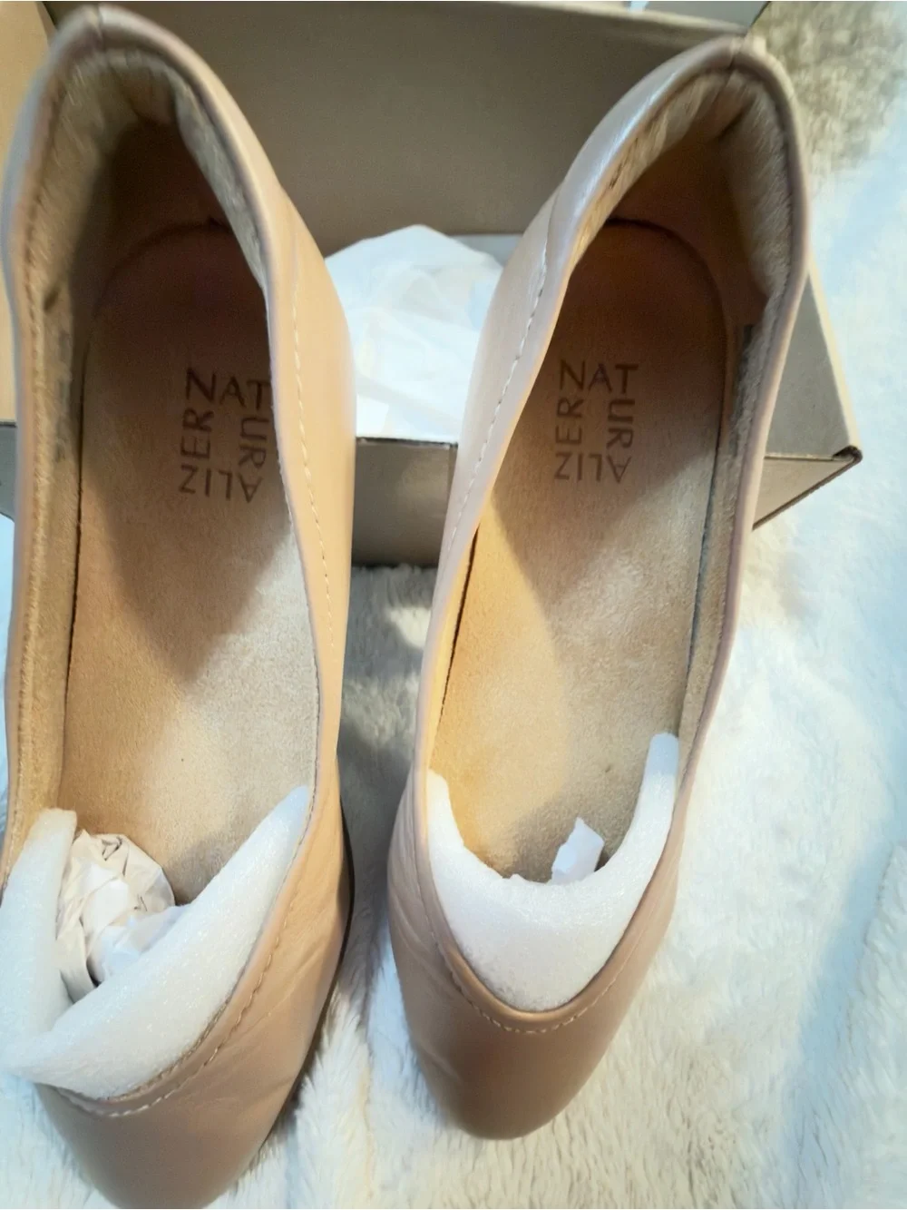 Naturalizer Women's Vivienne Ballet Flat Crème Brulee Leather 9 W - Picture 5 of 12